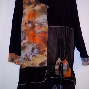 Long sleeve printed blouse/dress